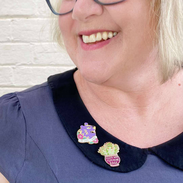 Filled With Feminine Rage Lapel Pin | Jubly-Umph