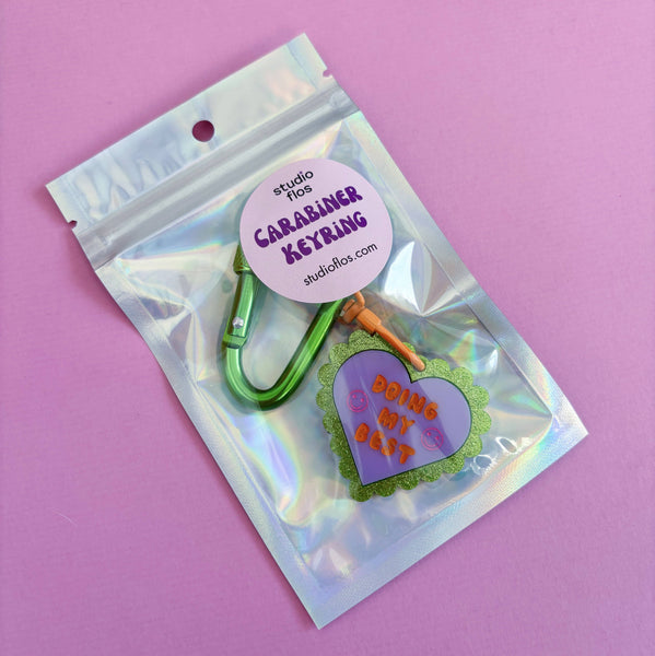 Doing My Best Carabiner Keyring | Studio Flos