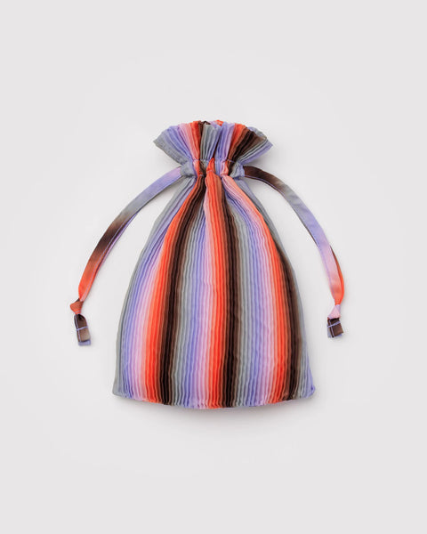 Baggu | Pleated | Gradient Stripe Poppy & Lilac
