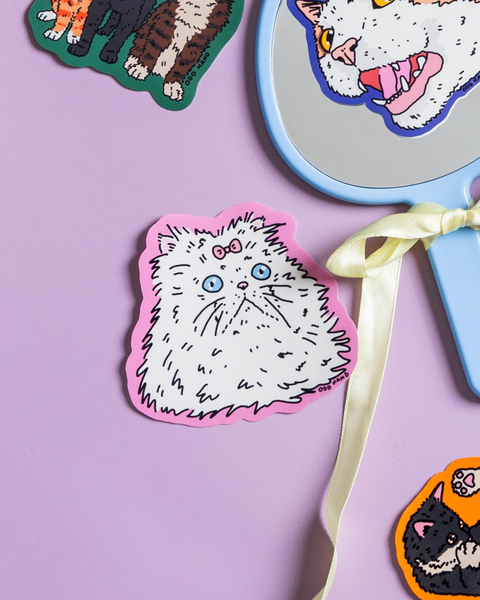 Fluffy Cat Sticker | Odd Hand Co