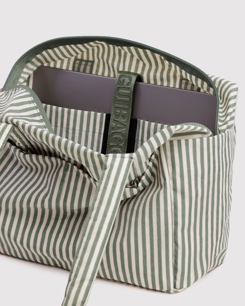 Baggu | Everyday Cloud Bag | Sage Stripe