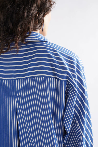 Ligne Print Shirt | Elk The Label | Blue Stripe