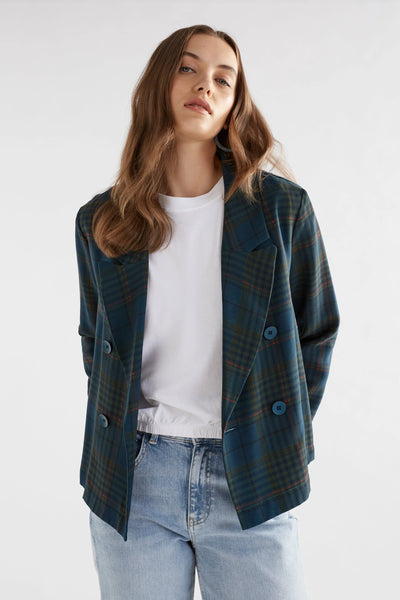 Seine Jacket | Elk The Label | Teal Plaid