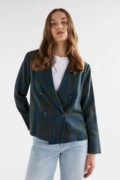 Seine Jacket | Elk The Label | Teal Plaid