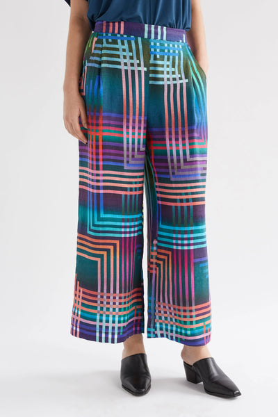 Ilona Light Pant | Elk The Label | NAVY LIGHETEN PRINT