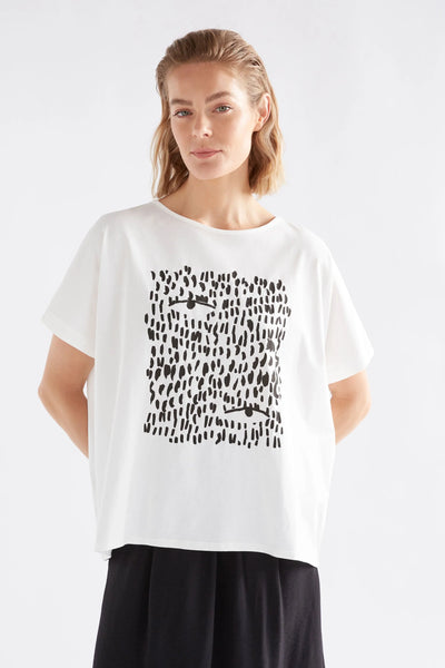 Bruk Tee | Elk The Label | Black Tropea Print