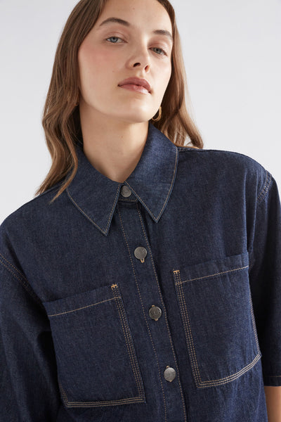 Denym Pocket shirt | Elk The Label | Authentic Blue Wash