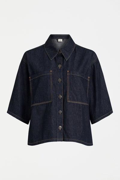 Denym Pocket shirt | Elk The Label | Authentic Blue Wash