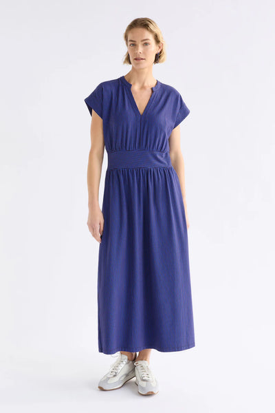 Evve Dress - Chocolate/Cobalt | Elk The Label