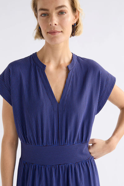 Evve Dress - Chocolate/Cobalt | Elk The Label