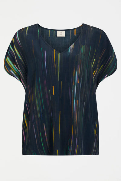 Kayra V Neck Top - Alinea Print | Elk The Label