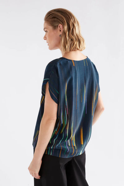 Kayra V Neck Top - Alinea Print | Elk The Label