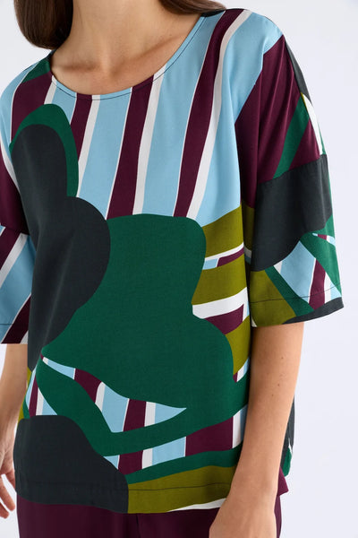 KOBAII TOP - STRIBE PRINT | Elk The Label