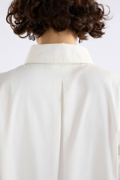 Eiren Relaxed Shirt - White/Lilac Blue | Elk The Label