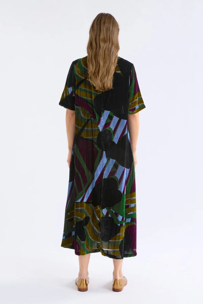REIHEN DRESS - STRIBE BURNOUT | Elk The Label
