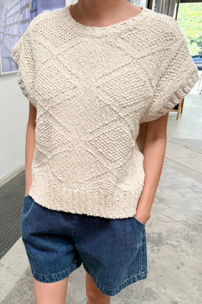 Alden Cotton Sweater - Natural | Le Bon Shoppe