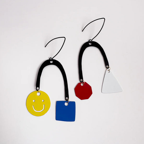 Arty Farty Arch earrings in Primary | Denzandco