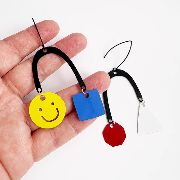 Arty Farty Arch earrings in Primary | Denzandco