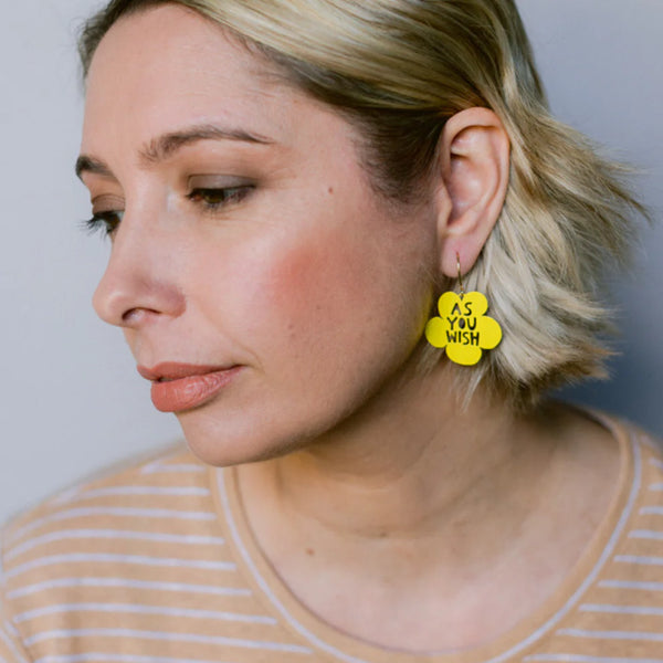 As You Wish earrings in Buttercup Yellow | Denzandco