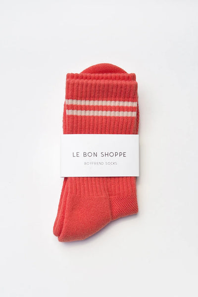 Boyfriend Socks - Coral | Le Bon Shoppe