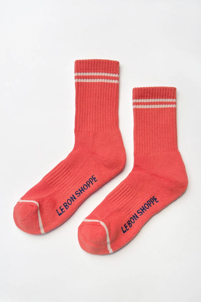 Boyfriend Socks - Coral | Le Bon Shoppe