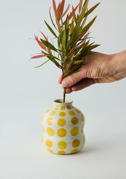Bushland Spot Bud Vase Yellow | Angus & Celeste