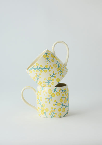 Buttermilk Mugs wattle | Angus & Celeste