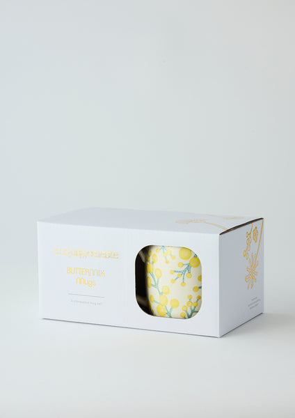 Buttermilk Mugs wattle | Angus & Celeste