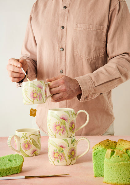 Buttermilk Mugs pink eucalyptus | Angus & Celeste