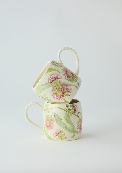 Buttermilk Mugs pink eucalyptus | Angus & Celeste