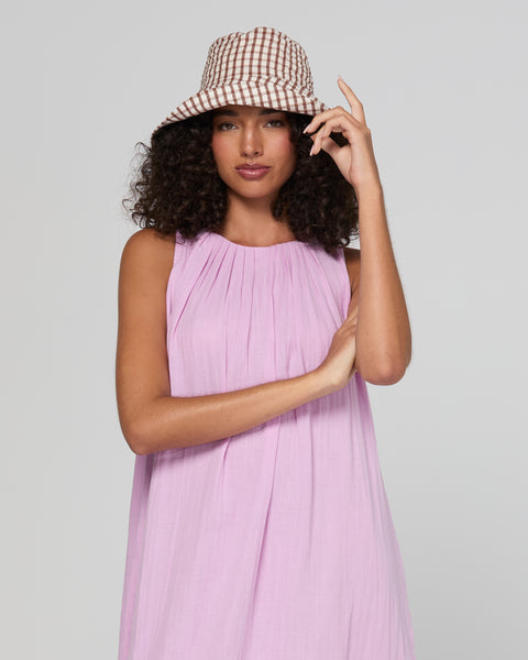 Bucket Hat - Cocao Gingham | Boom Shankar