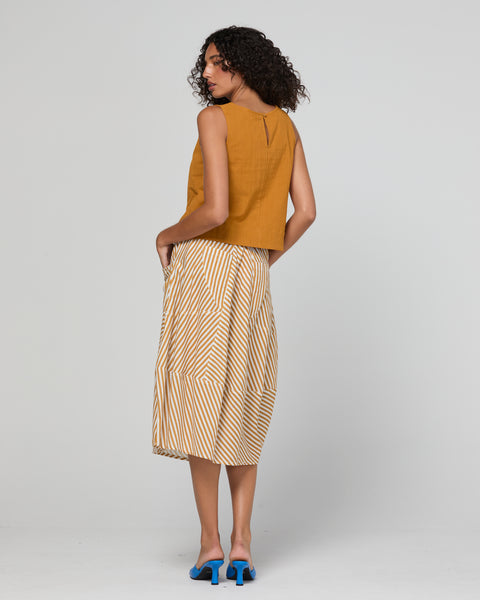 Guru Skirt - Mustard Stripe | Boom Shankar