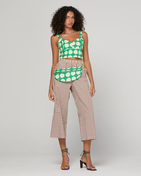 Evelina Pant - Cocoa Gingham | Boom Shankar