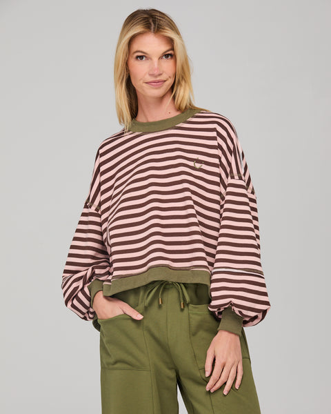 Guru Sweater - Dusty Pink Stripe | Boom Shankar
