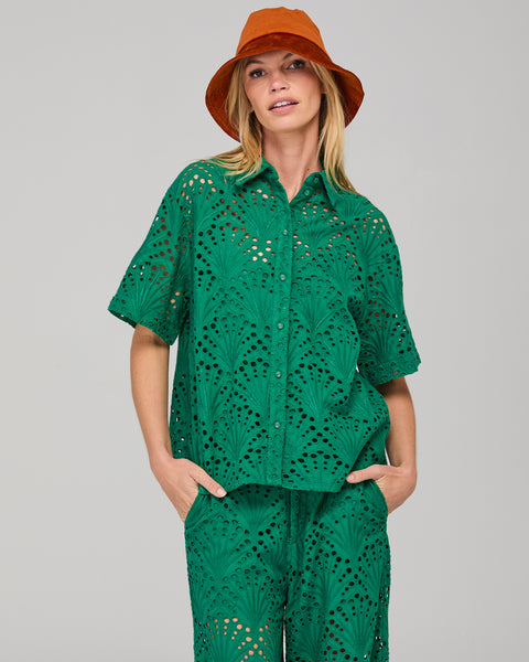 Ziva Shirt - Midori Lace | Boom Shankar