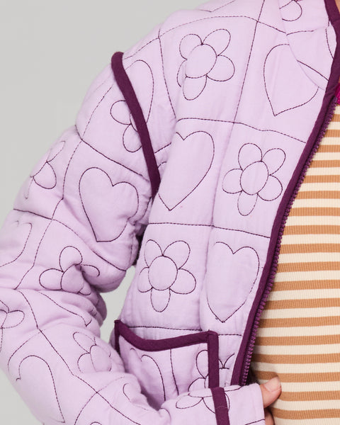 Joni Jacket Orchid Quilted Heart  | Boom Shankar