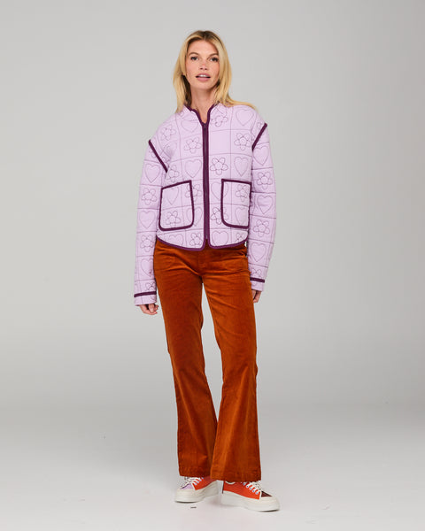 Joni Jacket Orchid Quilted Heart  | Boom Shankar