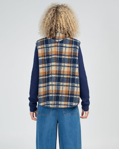 Alba Vest | Boom Shankar | Navy/Brown