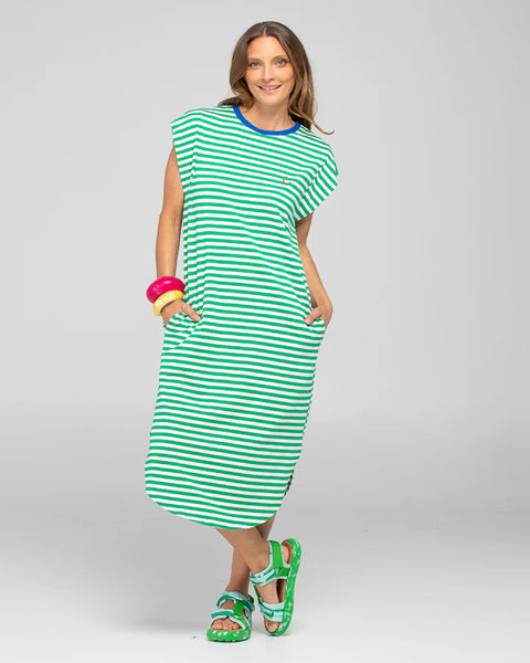 Bellissimo Dress - Green Stripe | Boom Shankar