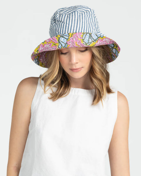 Reversible Wide Brim Bucket Hat | Boom Shankar | Hazel Poppy