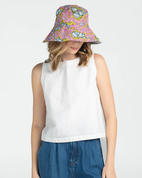 Reversible Wide Brim Bucket Hat | Boom Shankar | Hazel Poppy