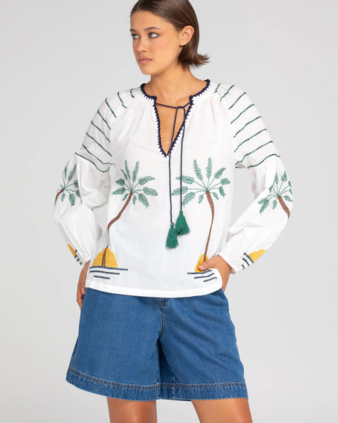 Palm Shirt | Boom Shankar | White