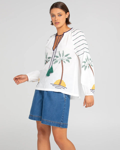 Palm Shirt | Boom Shankar | White