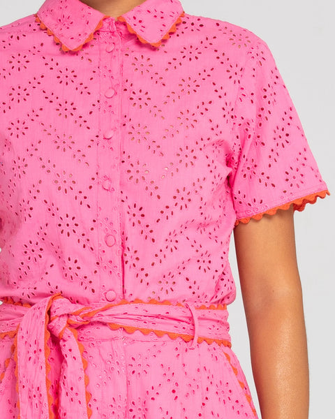 BRAZIL SHIRT | Boom Shankar | Broderie Pink