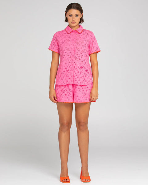 BRAZIL SHIRT | Boom Shankar | Broderie Pink