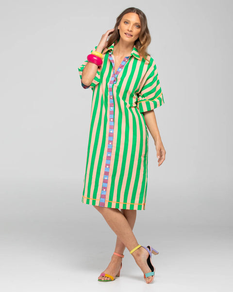 Maui Shirt Dress - Capri Peach | Boom Shankar