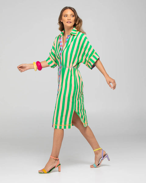 Maui Shirt Dress - Capri Peach | Boom Shankar