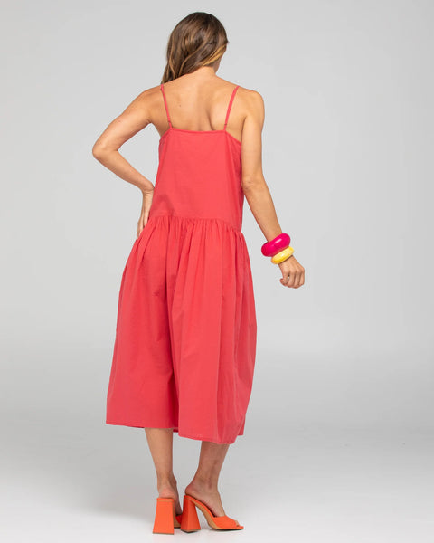 Ahana Dress - Washed Red | Boom Shankar