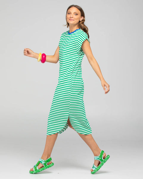 Bellissimo Dress - Green Stripe | Boom Shankar