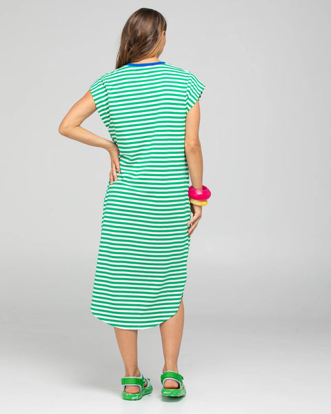 Bellissimo Dress - Green Stripe | Boom Shankar